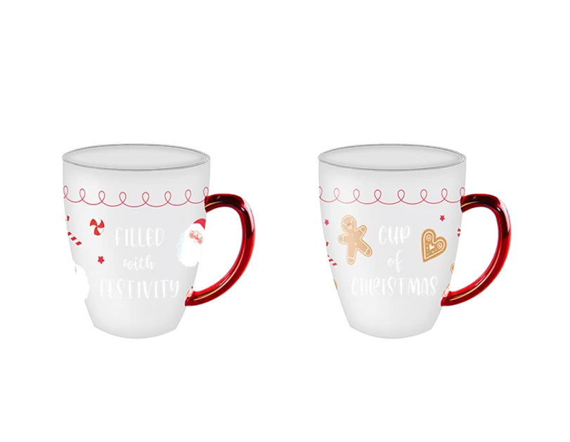 Festive Glass Quote Mug