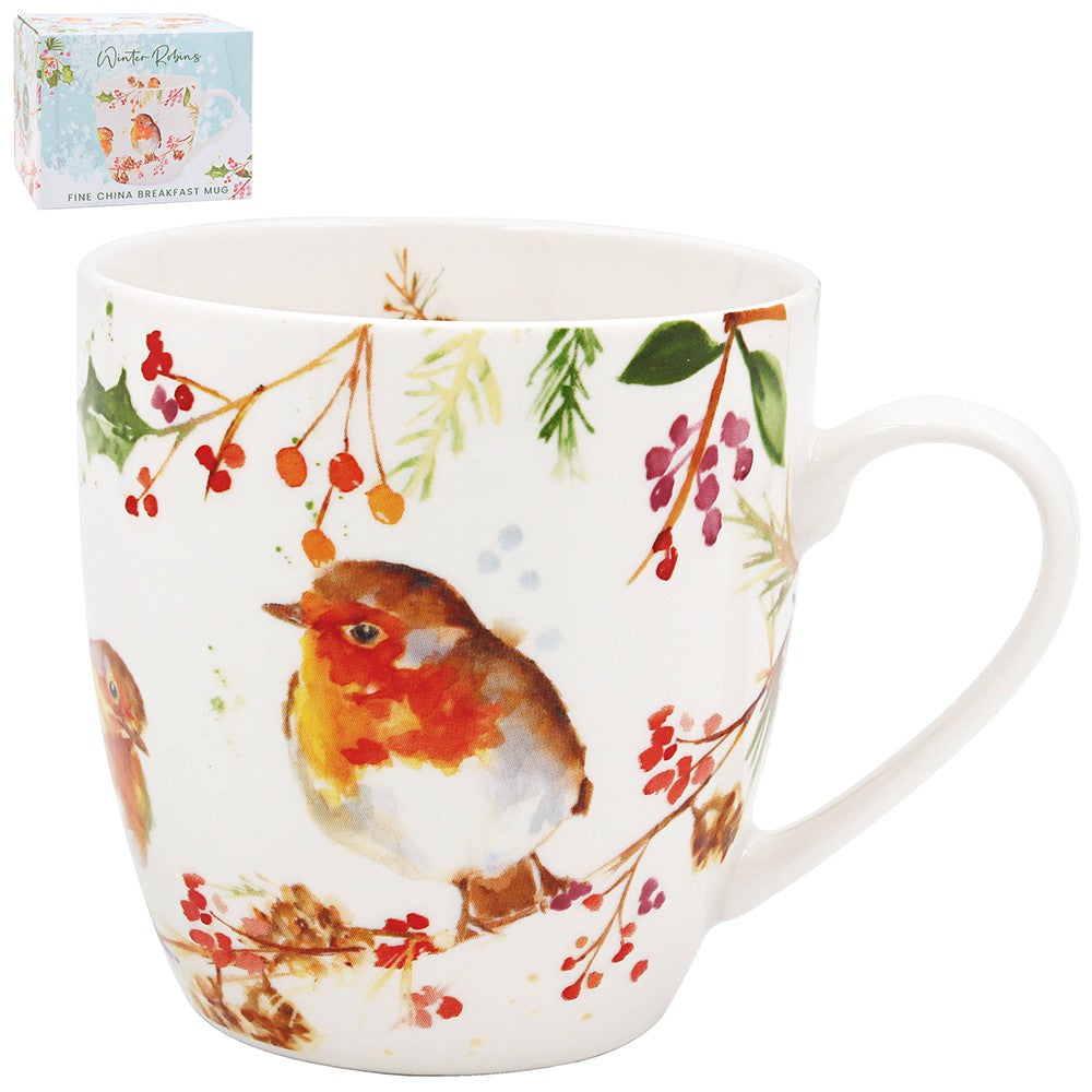Winter Robins Mug