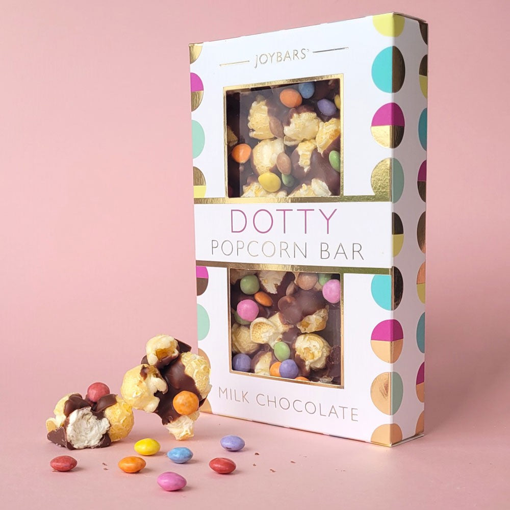 Joypots Joybar - Milk Chocolate Dotty Popcorn Bar (100g)