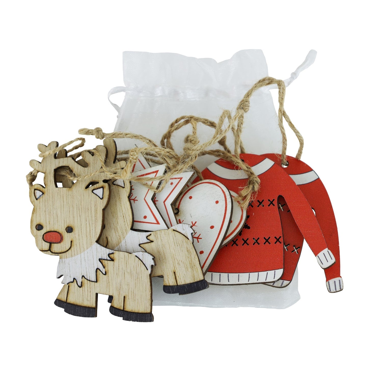 Festive Wooden Hanging Decorations