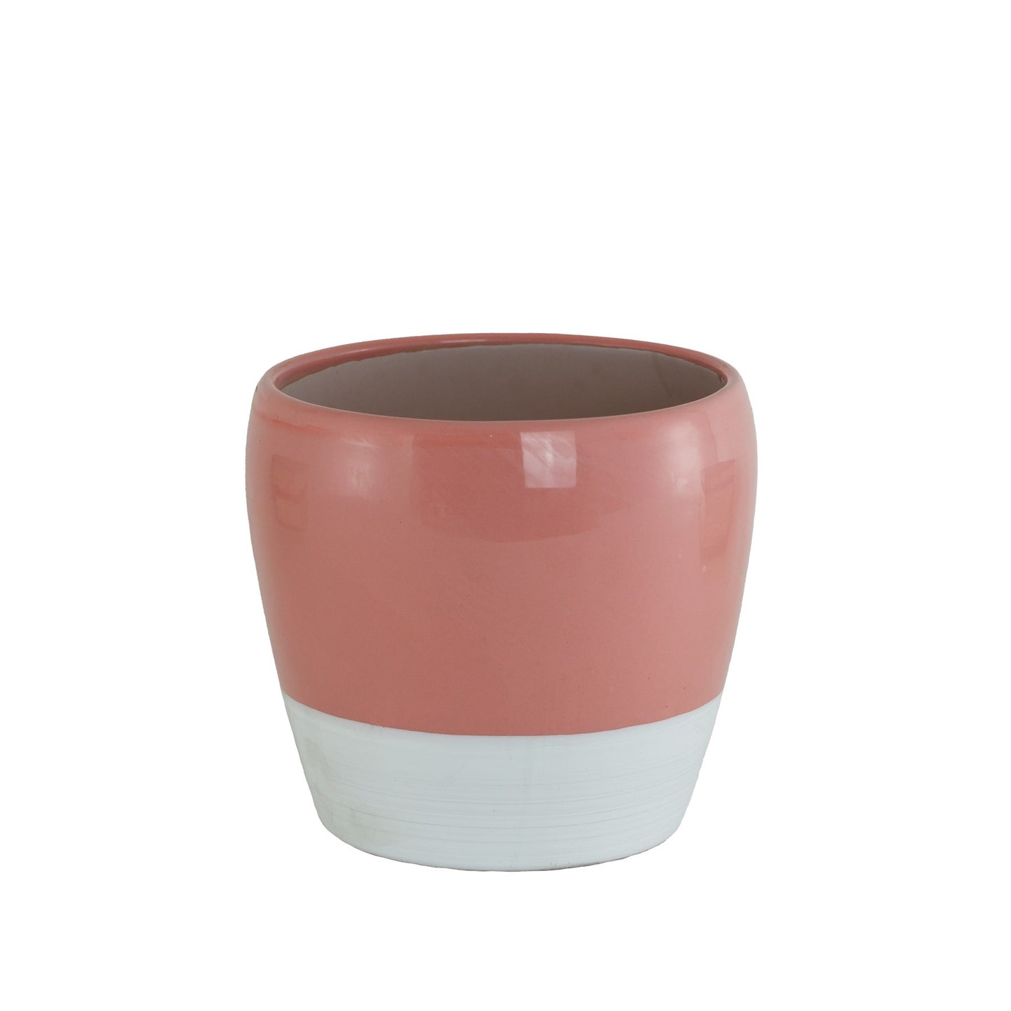Pink and White Martine Ceramic Pot (15cm)