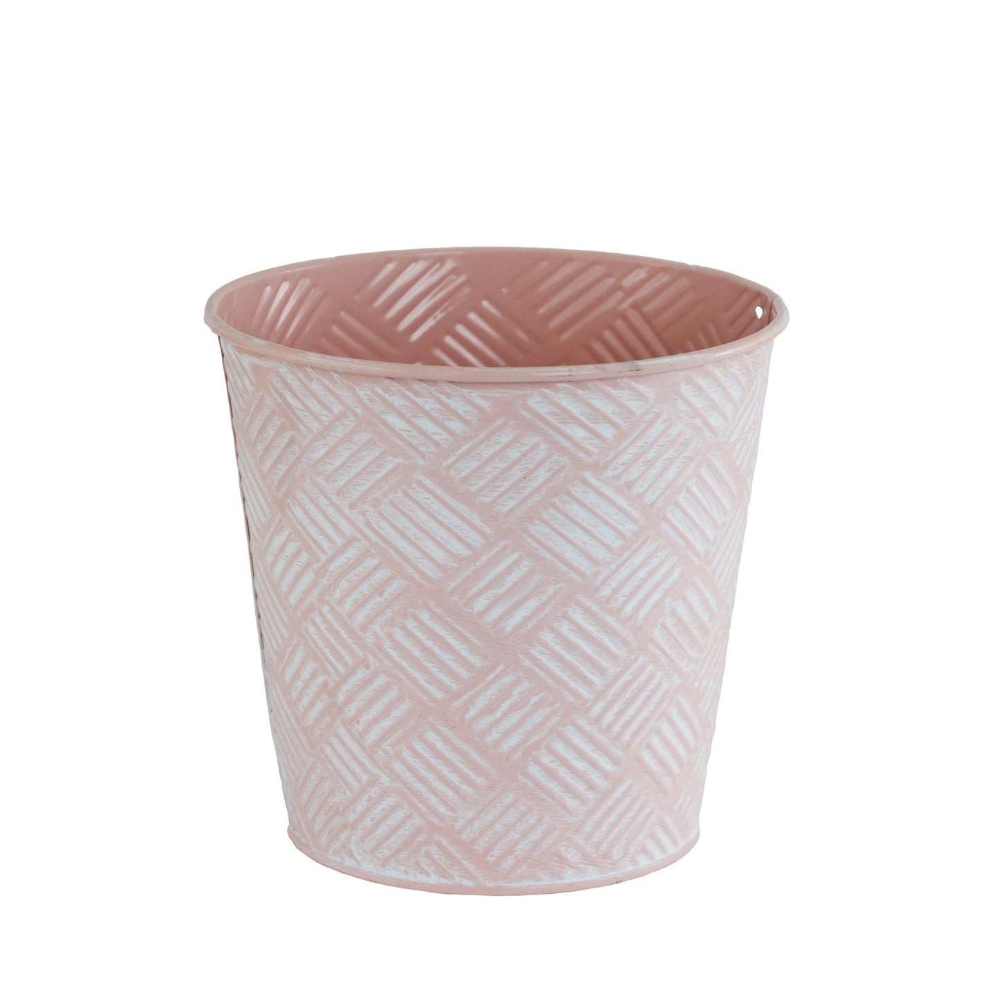 White &amp; Pink Checked Bucket