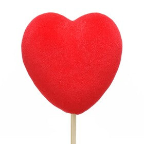 Red Velvet Touch Heart Pick
