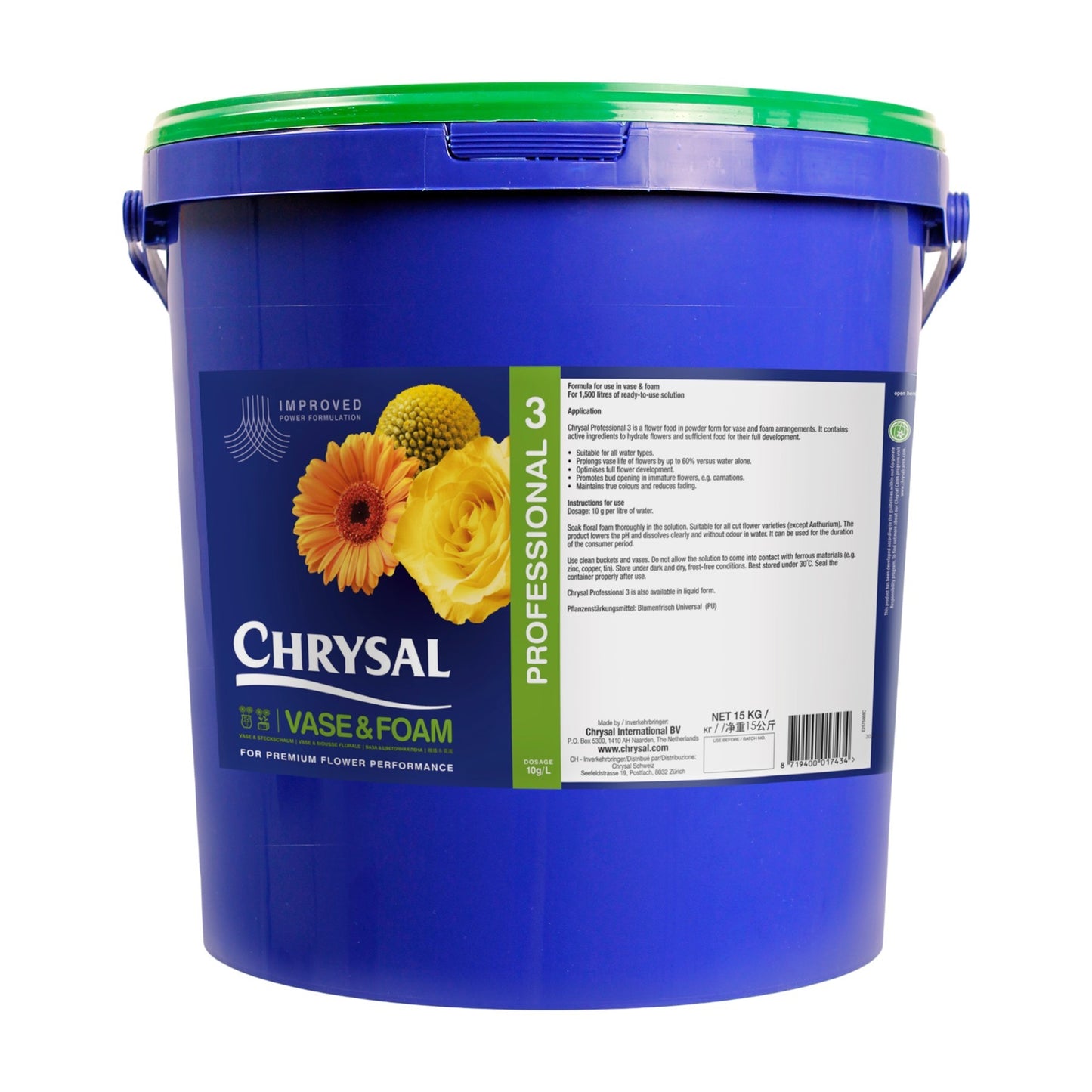 Chrysal Professional 3 Vase &amp; Foam Solution (15kg)