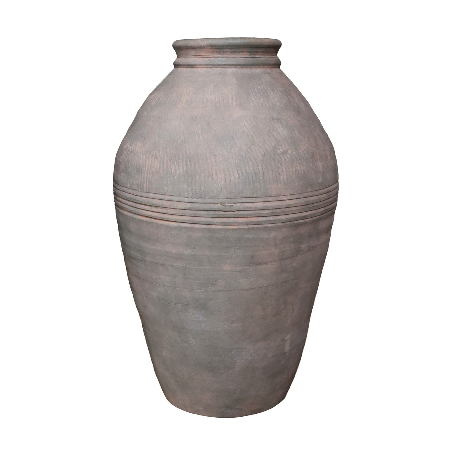 Antique Green Terracotta Tall Olive Pot Vase (47.5cm H)