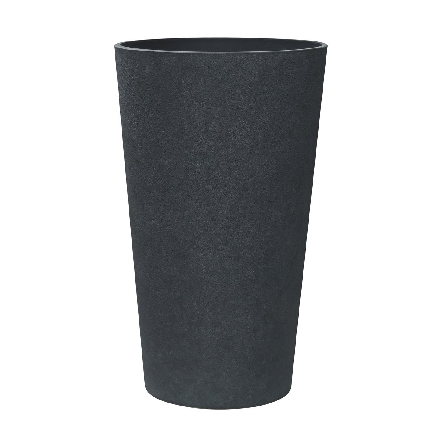 Charcoal Black Aged Effect Tall Plastic Planter (76cm)