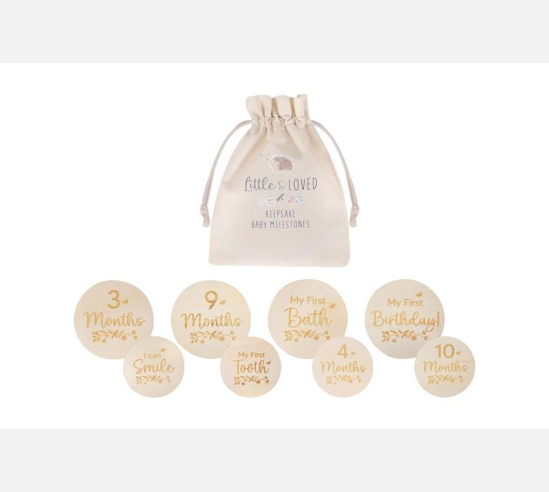 Hugs &amp; Kisses Garden Tales Wooden Milestone Discs
