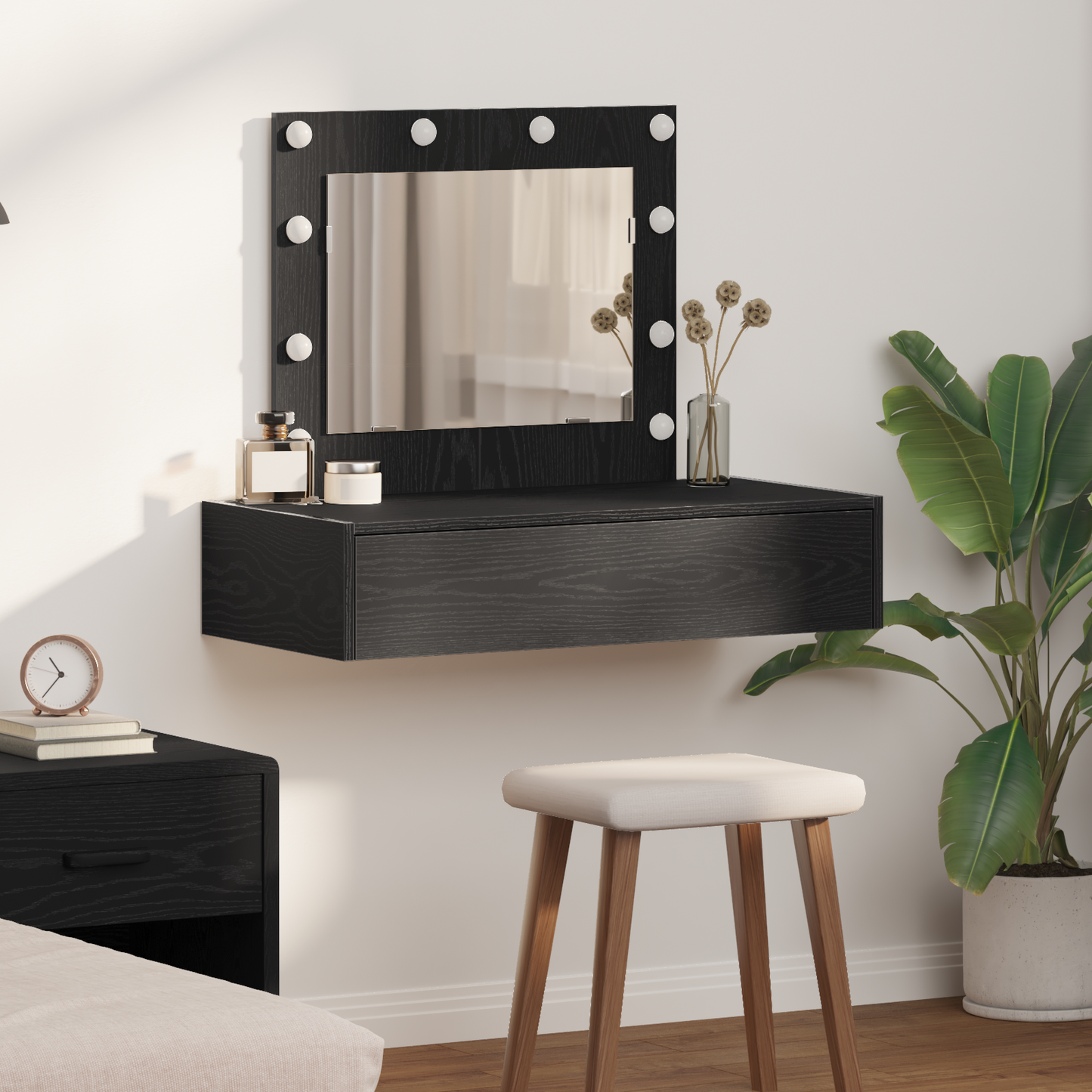 Dressing Table Black 83 x 40 x 70 cm Engineered Wood