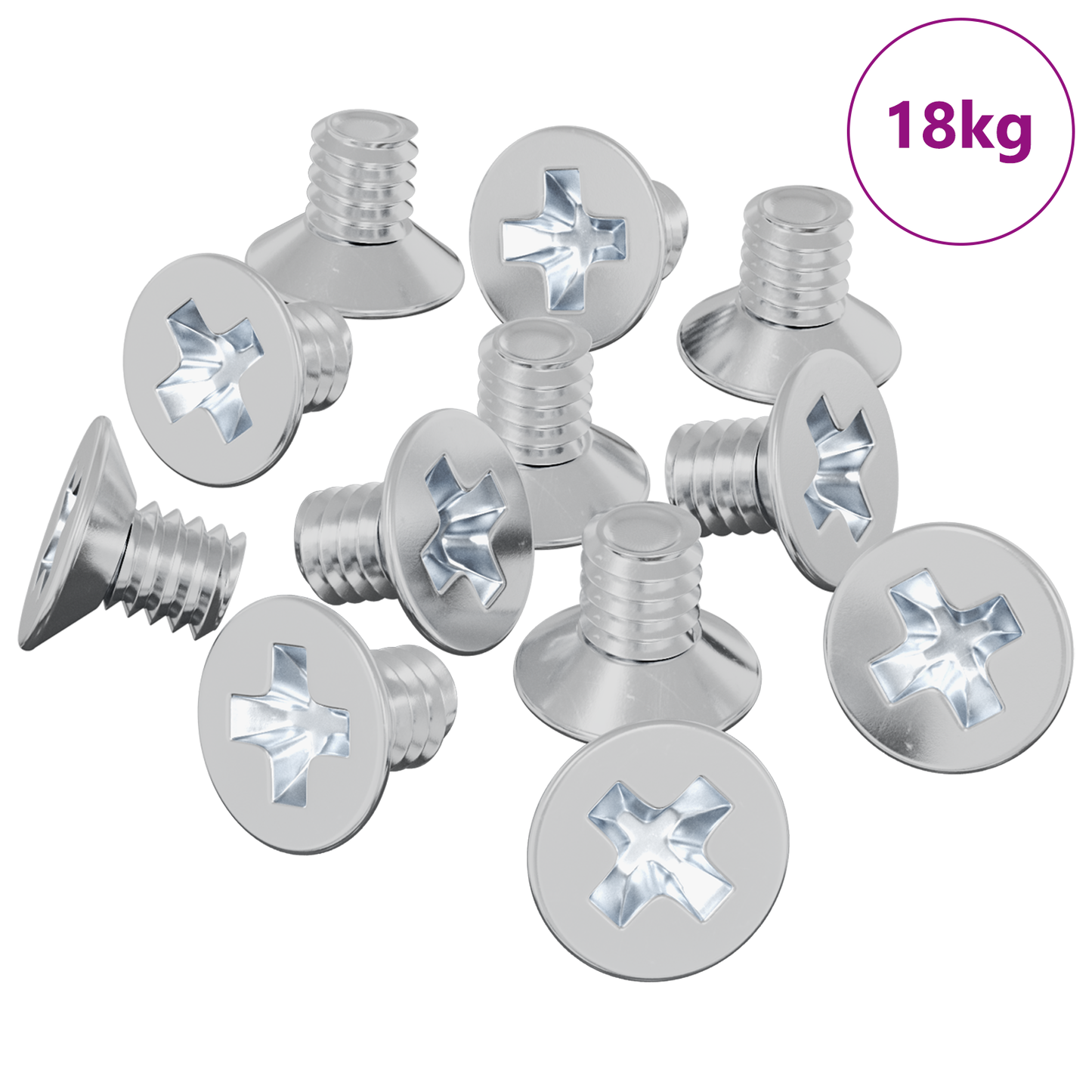 Countersunk Head Screws 32727 pcs Silver Iron
