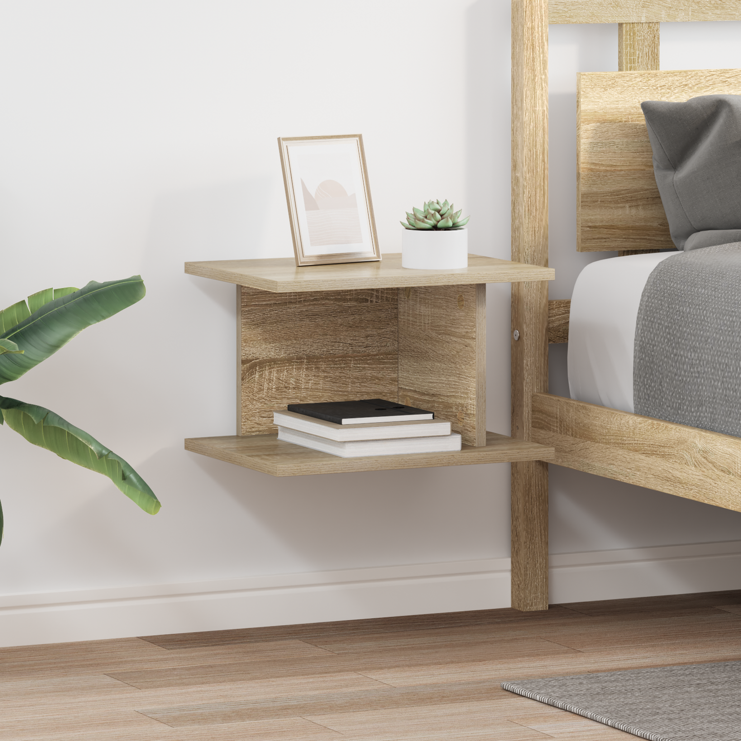 Bedside Table 2 pcs Sonoma Oak 40 x 30 x 25 cm Engineered Wood