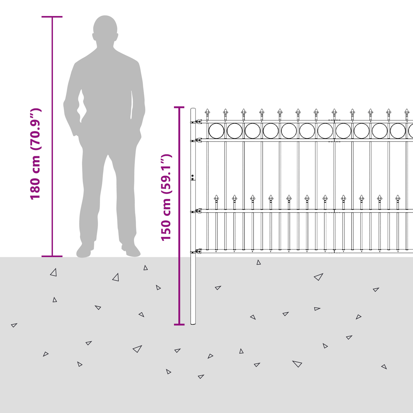 Spike Ring Fence HORST Black