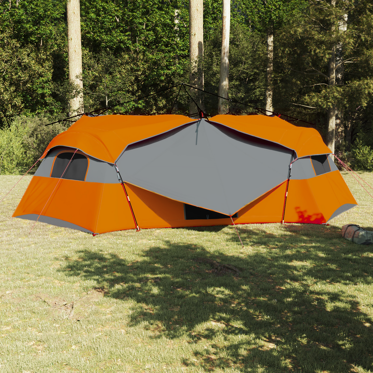Inner Tent with Roof Grey and Orange 520 x 520 x 190 cm Taffeta