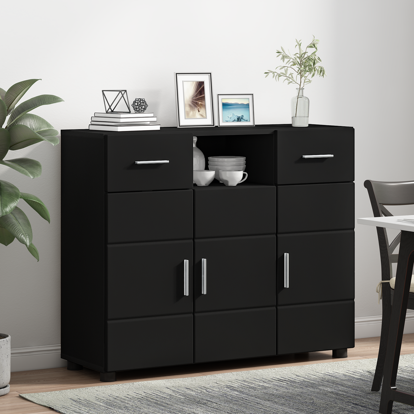 Wooden Cabinet Black 88.5 x 30.5 x 73 cm Engineered Wood