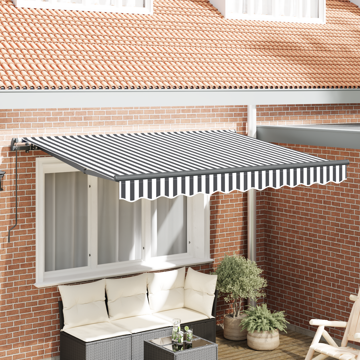 Retractable Awning Anthracite 250 x 200 cm Fabric