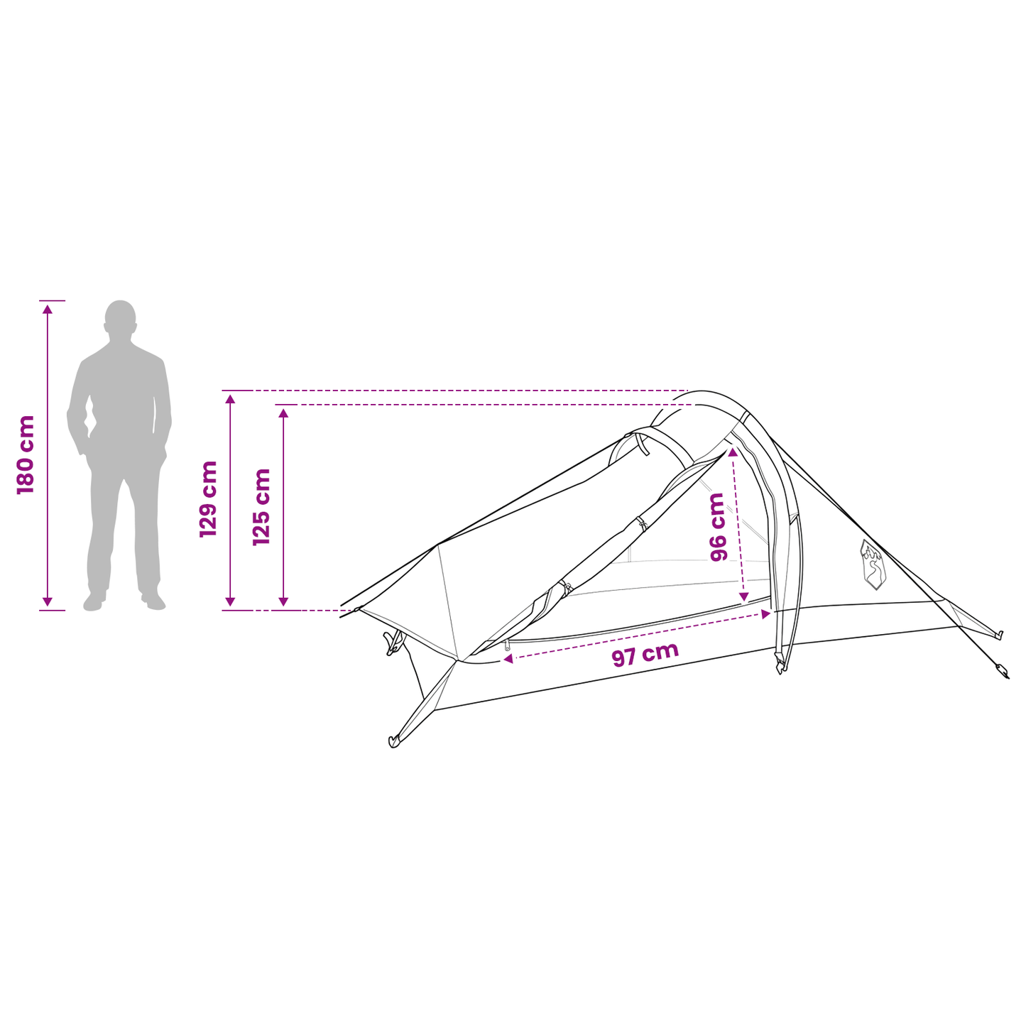Backpacking Tent Brown and Grey 4-Person