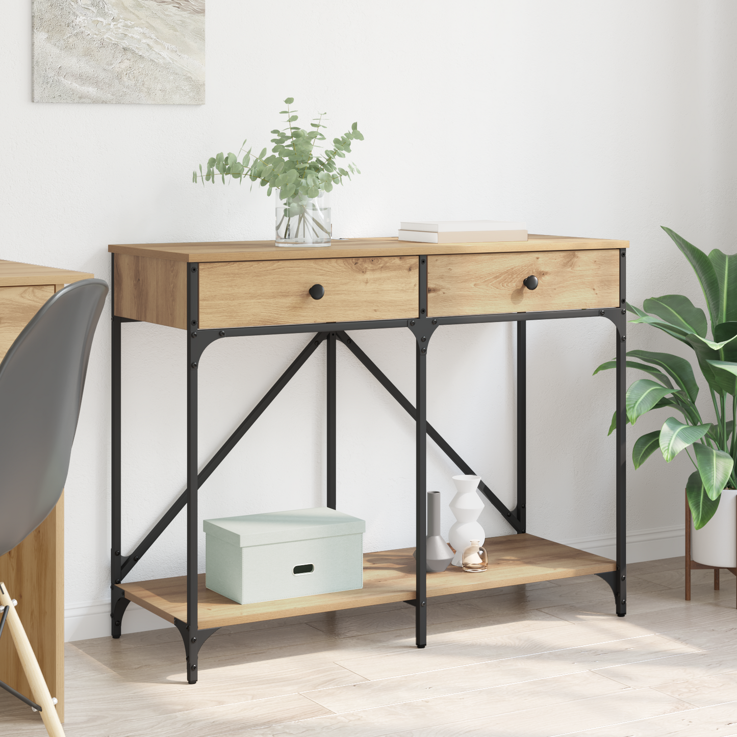 Console Table Artisan Oak 100 x 39 x 78.5 cm Engineered Wood