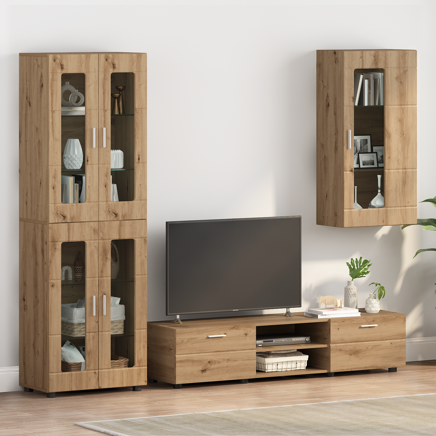 Wooden Cabinet Artisan Oak Engineered Wood