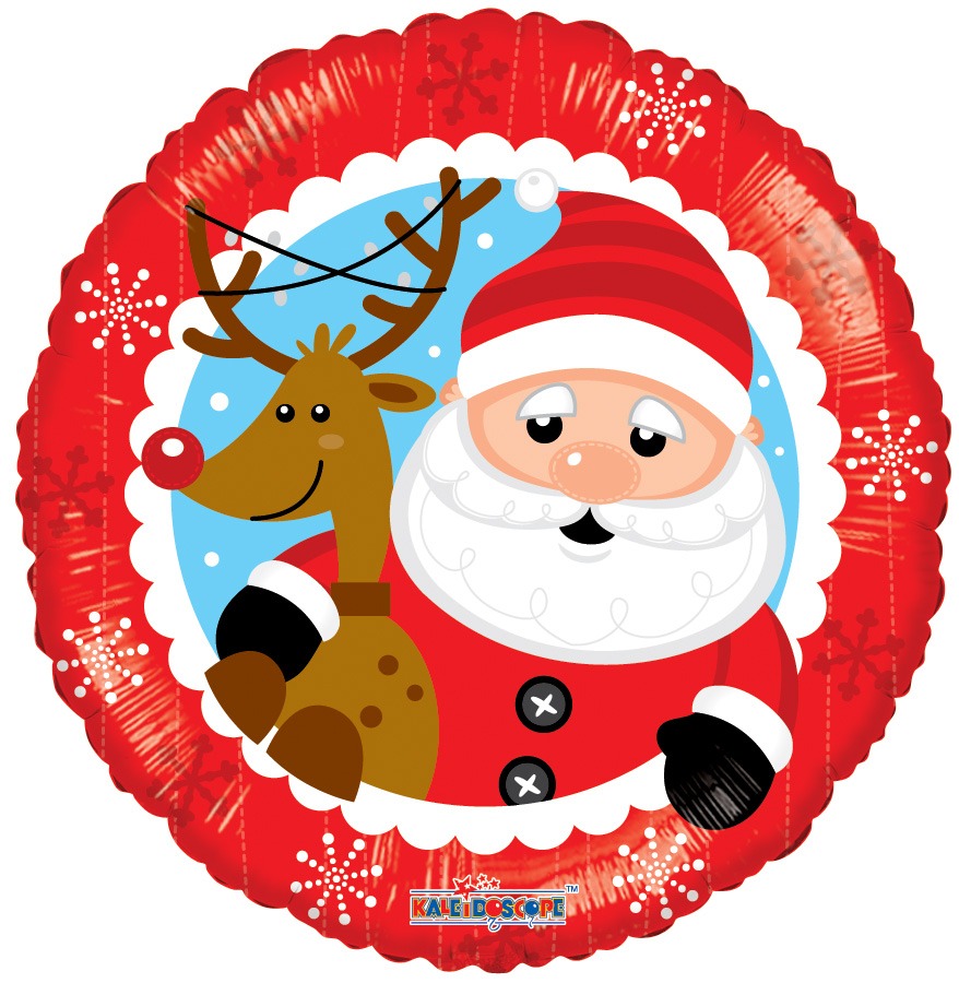 Santa &amp; Reindeer Balloon