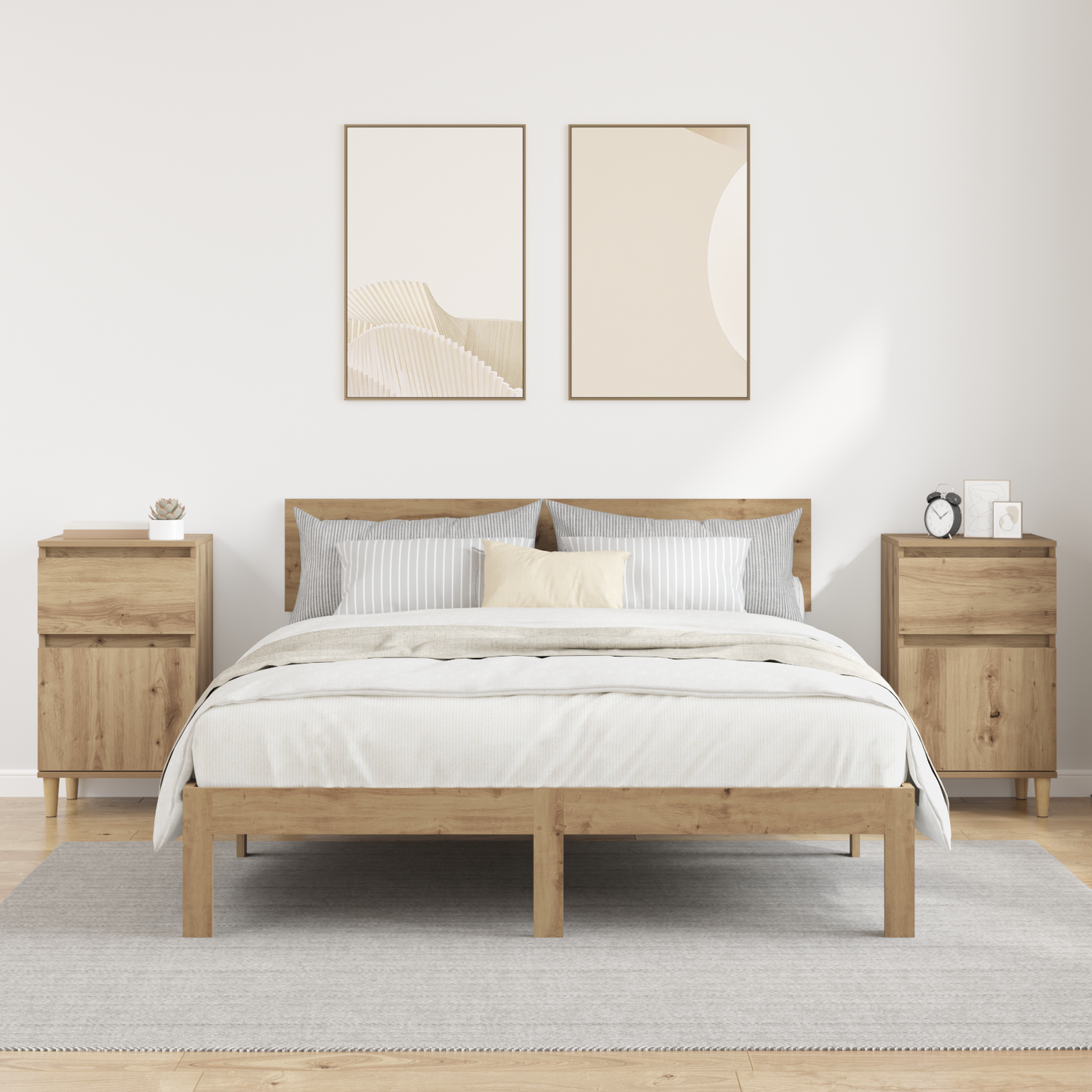 Bedside Cabinet with Drawer 2 pcs Artisan Oak 40 x 35 x 70 cm