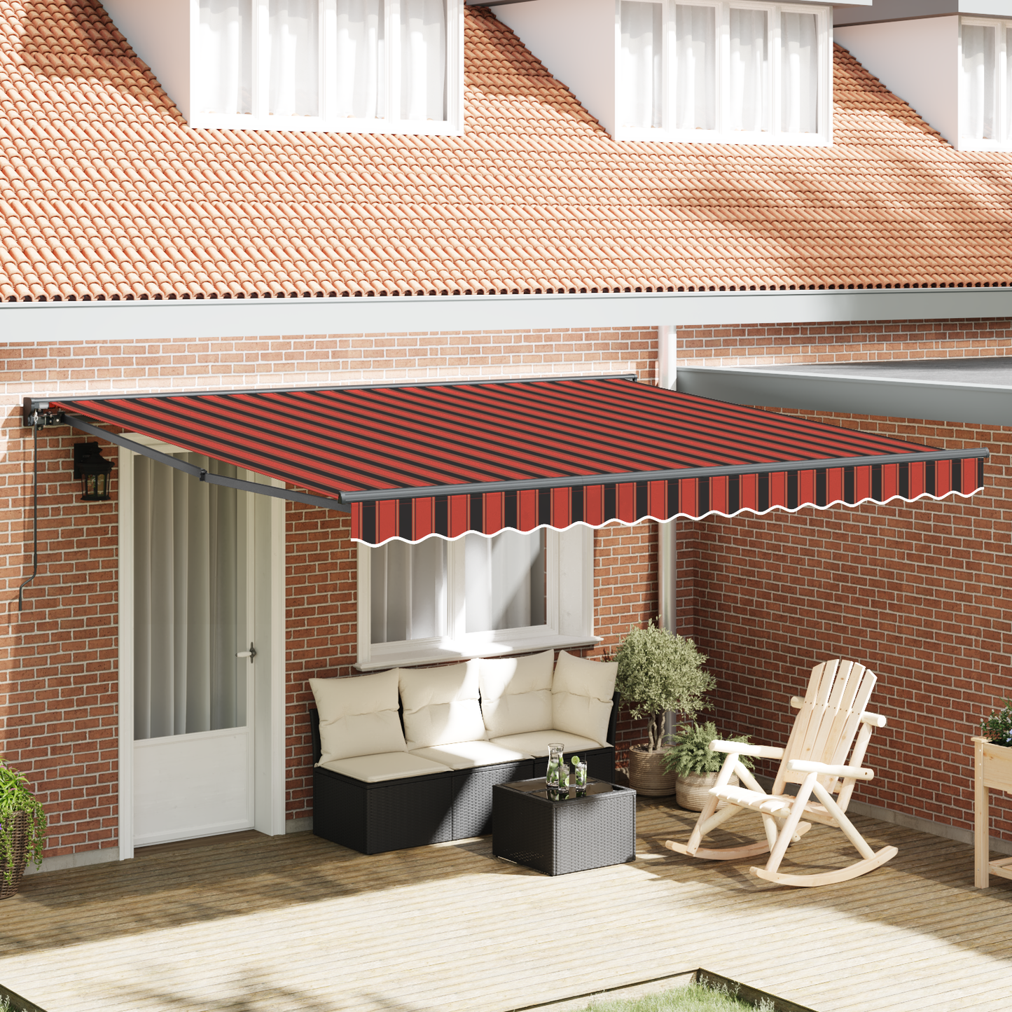 Awning Frame Orange and Black 400 x 300 cm