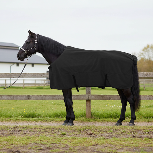 Horse Blanket Black 155 cm Polyester Fleece