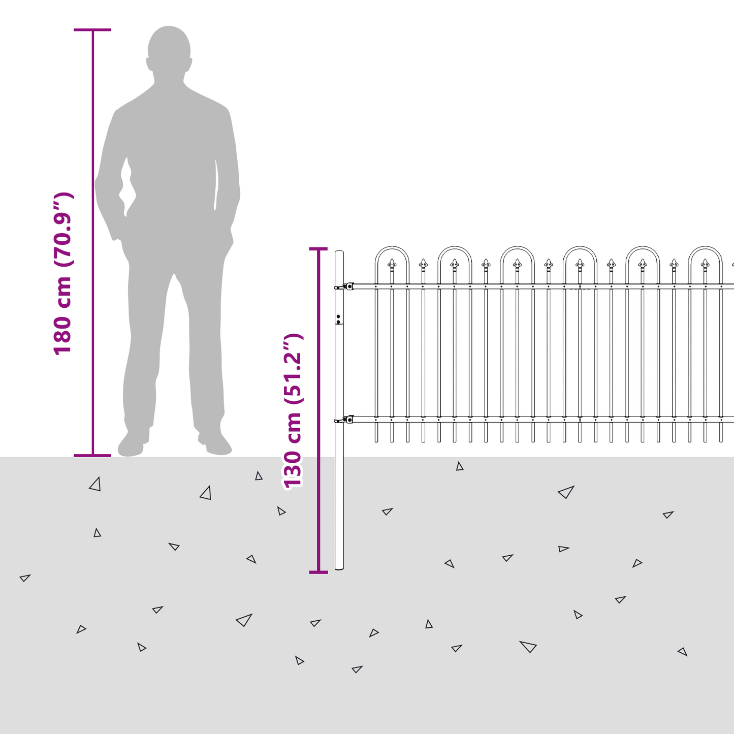 Spike Arch Fence DRONTEN Black