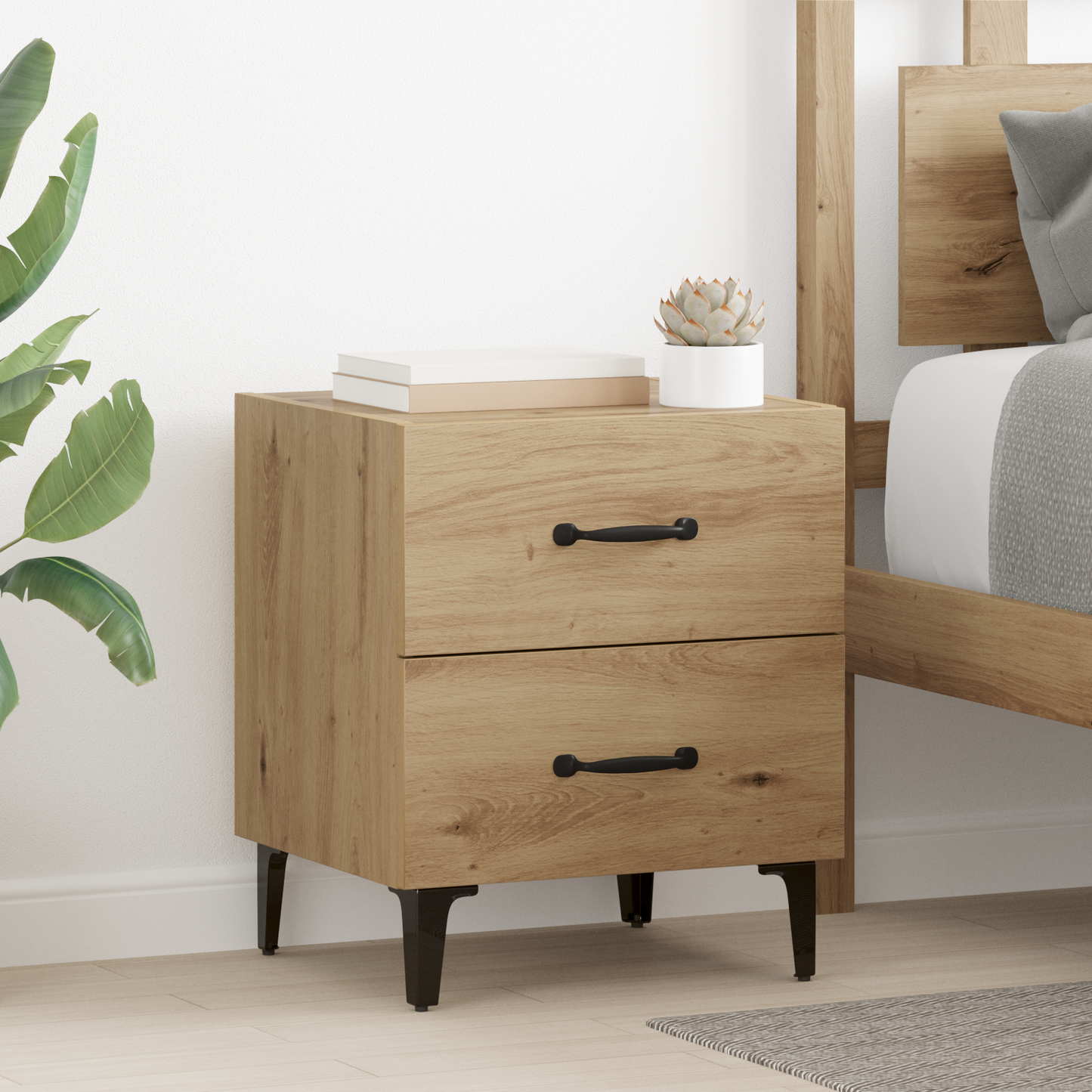 Bed Cabinet Artisan Oak 40 x 35 x 47.5 cm Engineered Wood