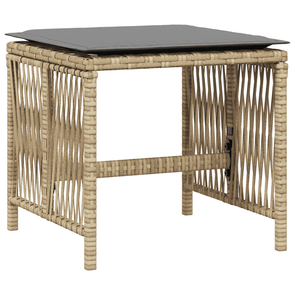 9 Piece Garden Dining Set with Cushions Mix Beige Poly Rattan