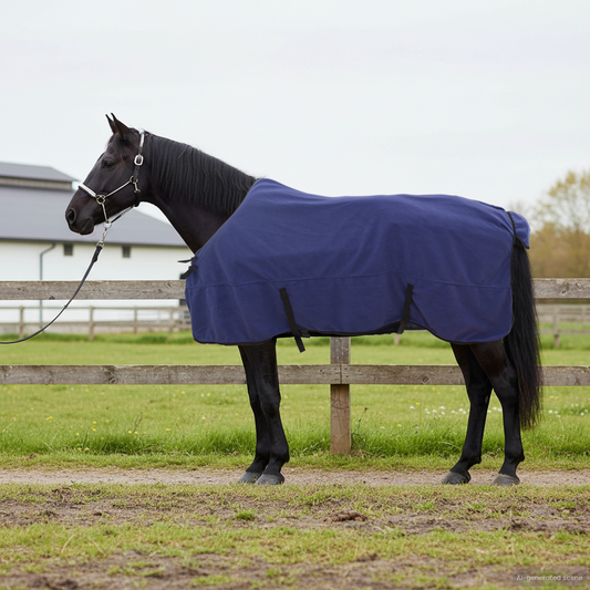 Horse Blanket Navy Blue 145 cm Polyester Fleece