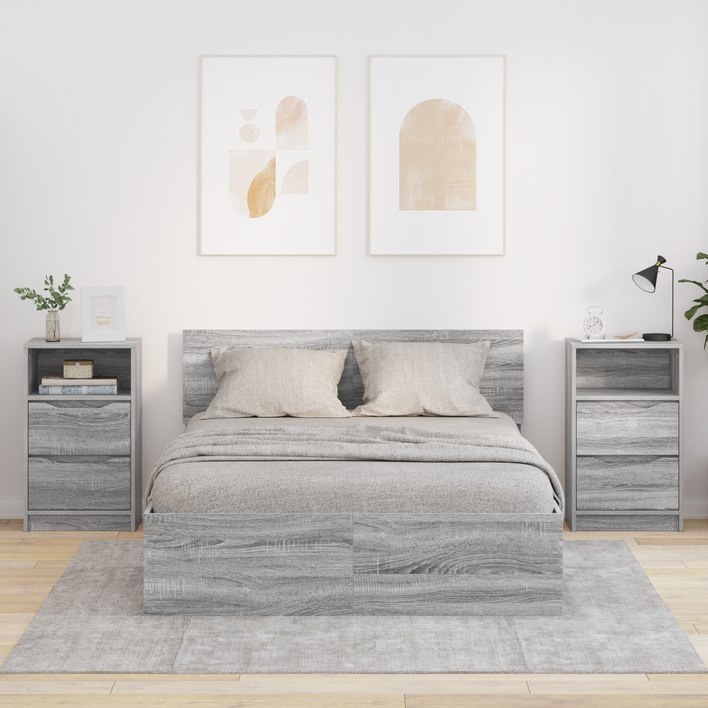 Bedside Tables with Drawer 2 pcs Grey Sonoma 40 x 30 x 467 cm
