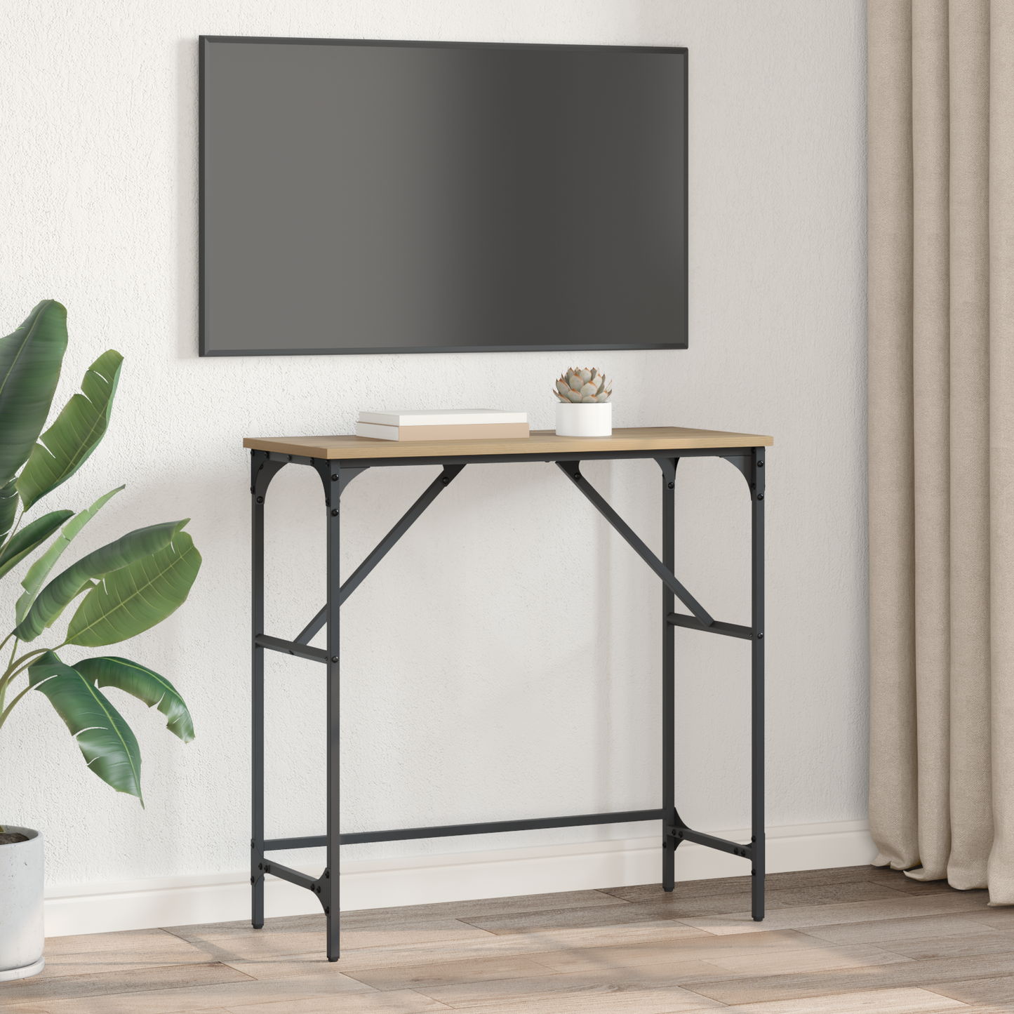 Console Table Artisan Oak 75 x 32 x 75 cm Engineered Wood
