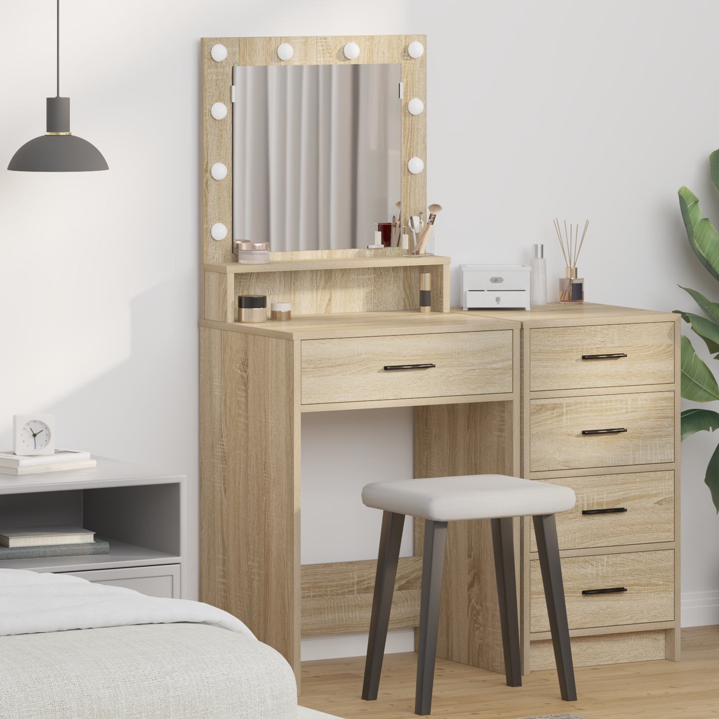 Dressing Table Sonoma Oak 50 x 41 x 135 cm Engineered Wood