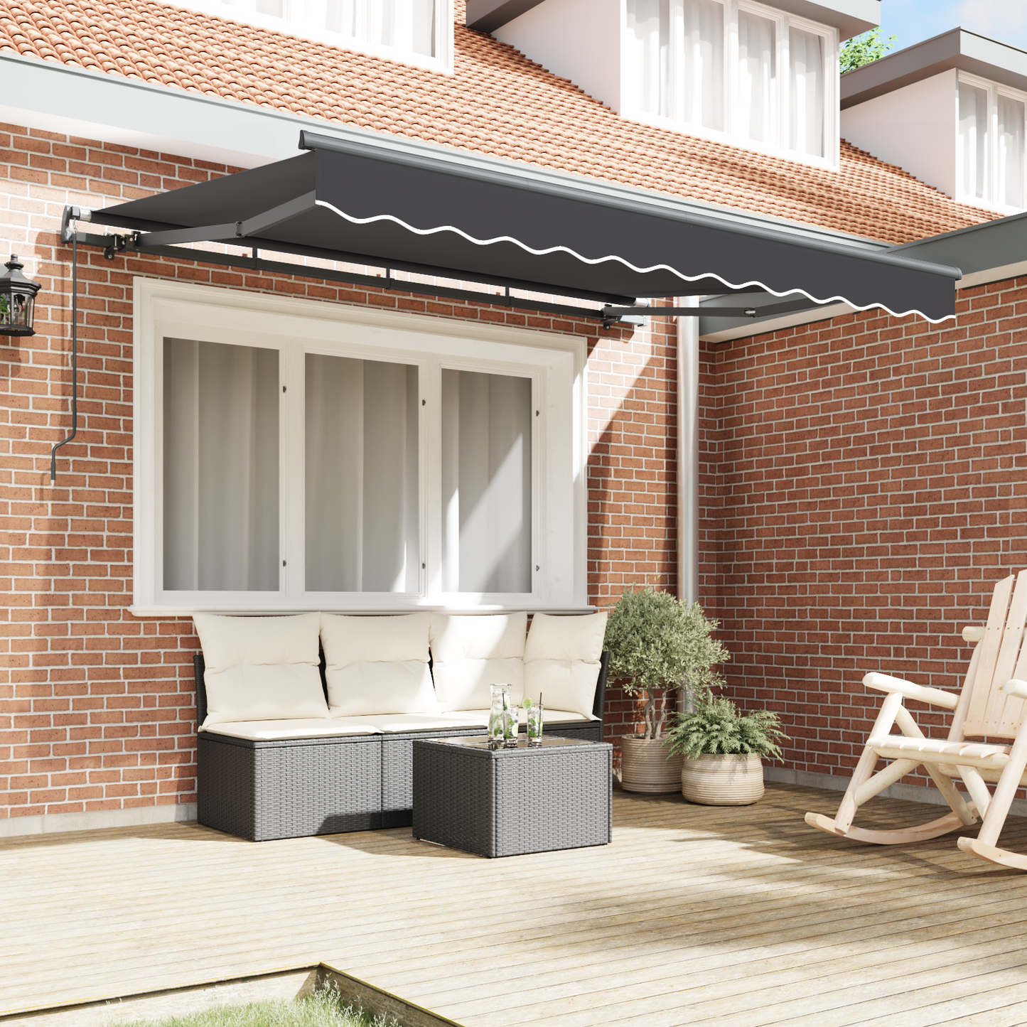 Retractable Awning Anthracite 250 x 200 cm Fabric