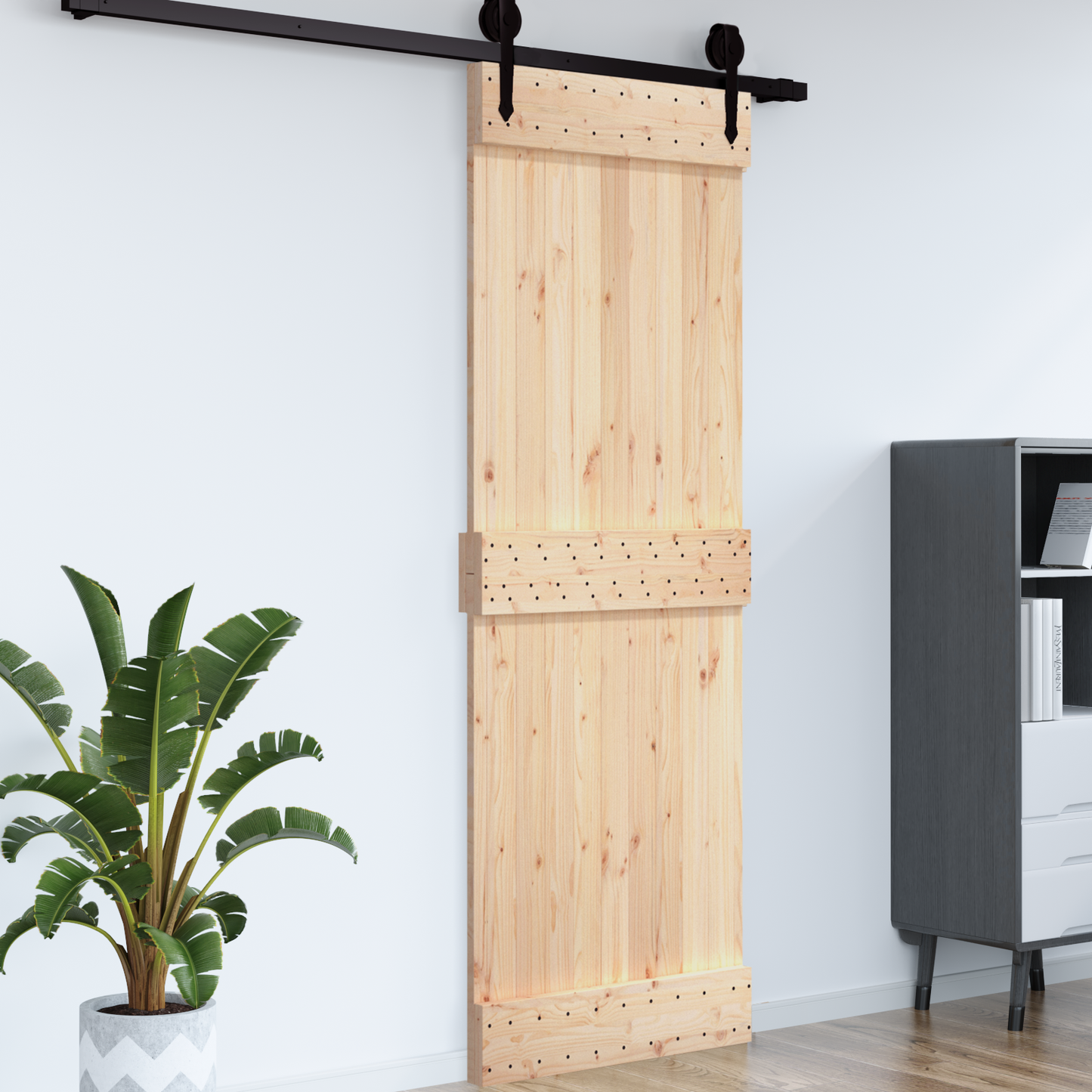 Door NARVIK Natural 85 x 210 cm Solid Pine Wood