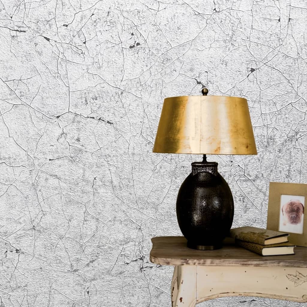 Noordwand Wallpaper Vintage Deluxe Stucco Crackle Grey