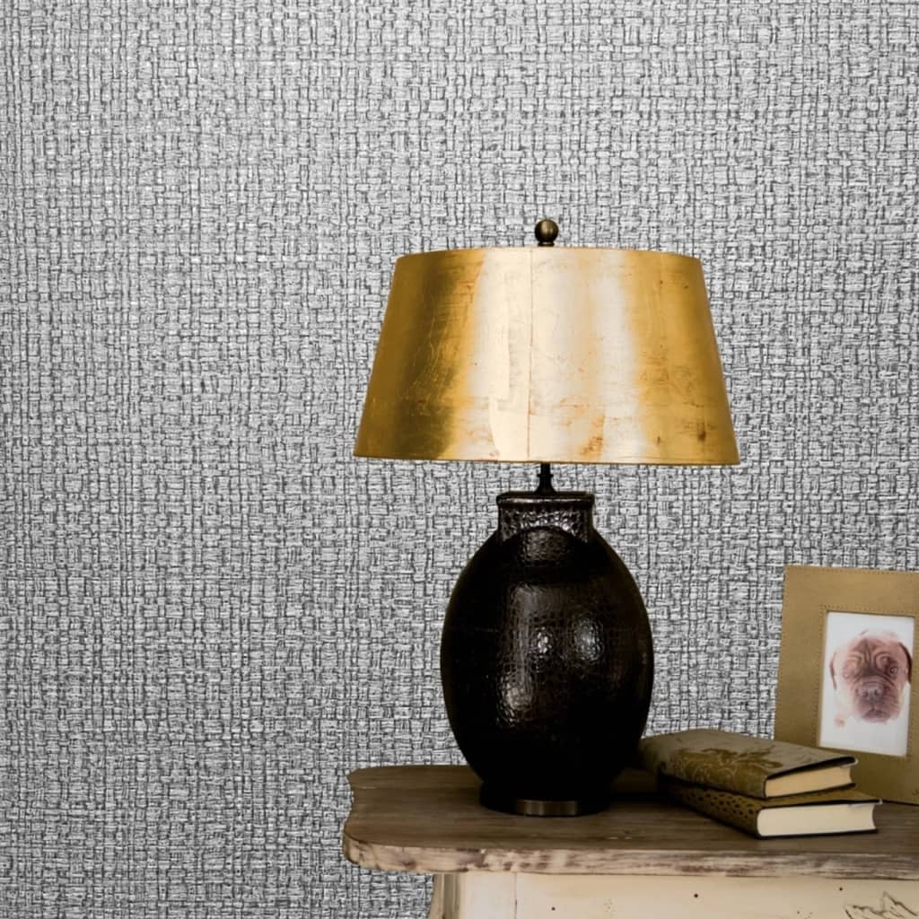 Noordwand Wallpaper Vintage Deluxe Course Fabric Look Grey