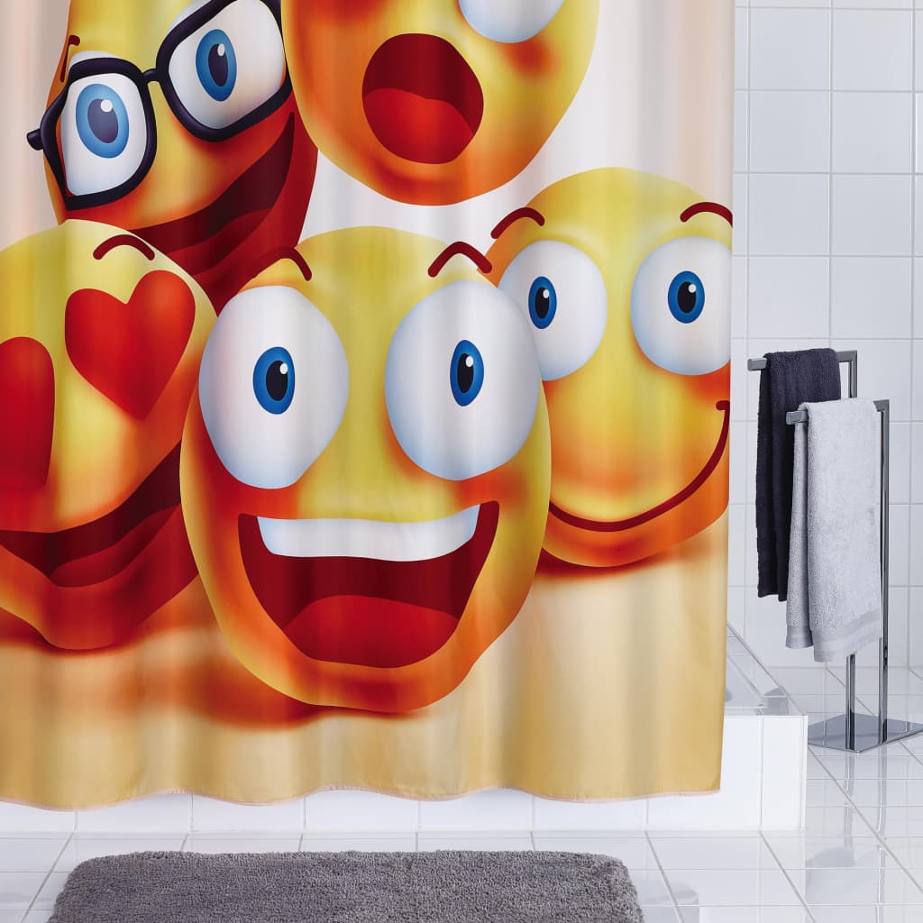 RIDDER Shower Curtain Smile 180x200 cm