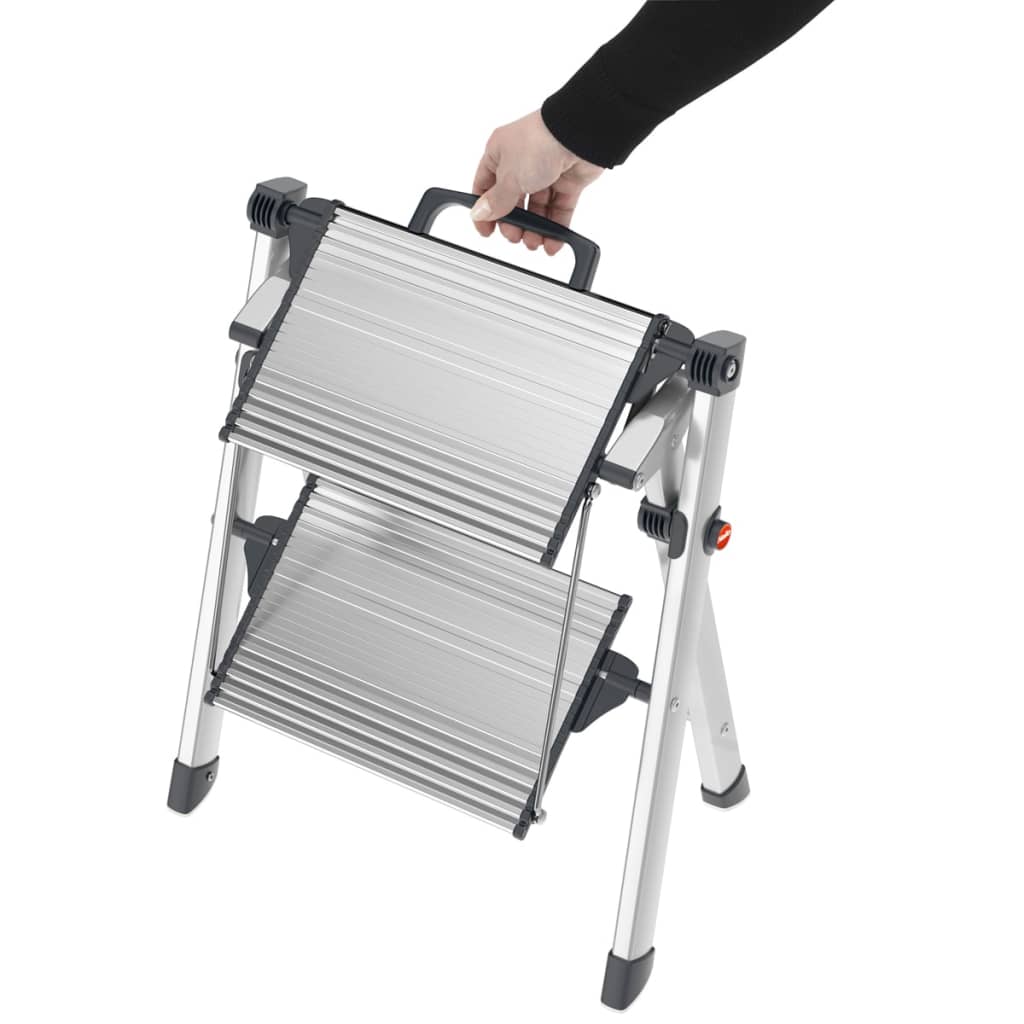 Hailo Stepladder with 2 Steps Mini Comfort 45 cm Aluminium 4310-100