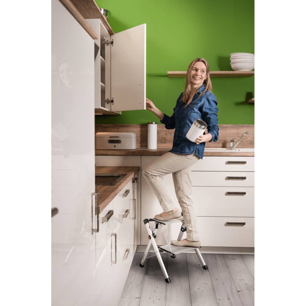 Hailo Stepladder with 2 Steps Mini Comfort 45 cm Aluminium 4310-100