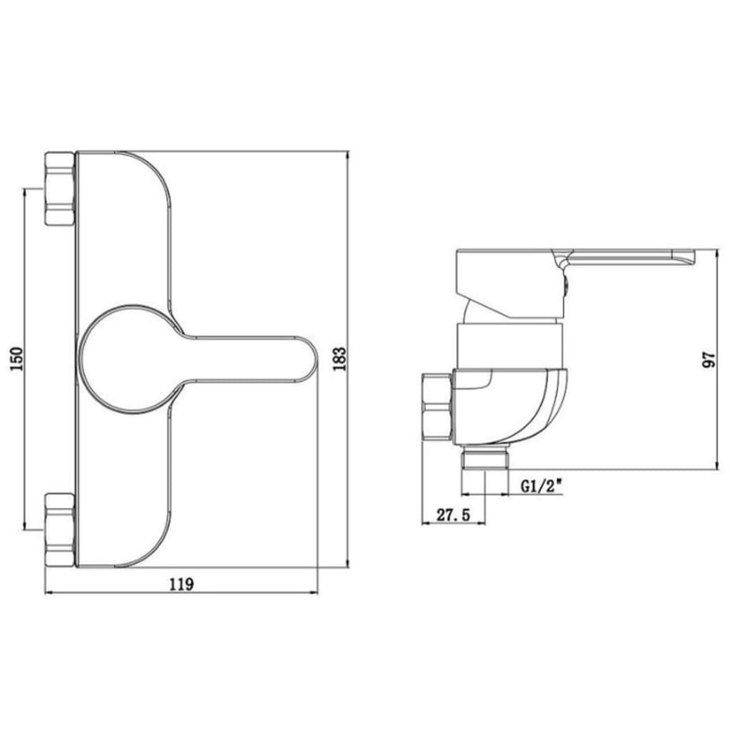 SCHÜTTE Shower Mixer DENVER Matt Black