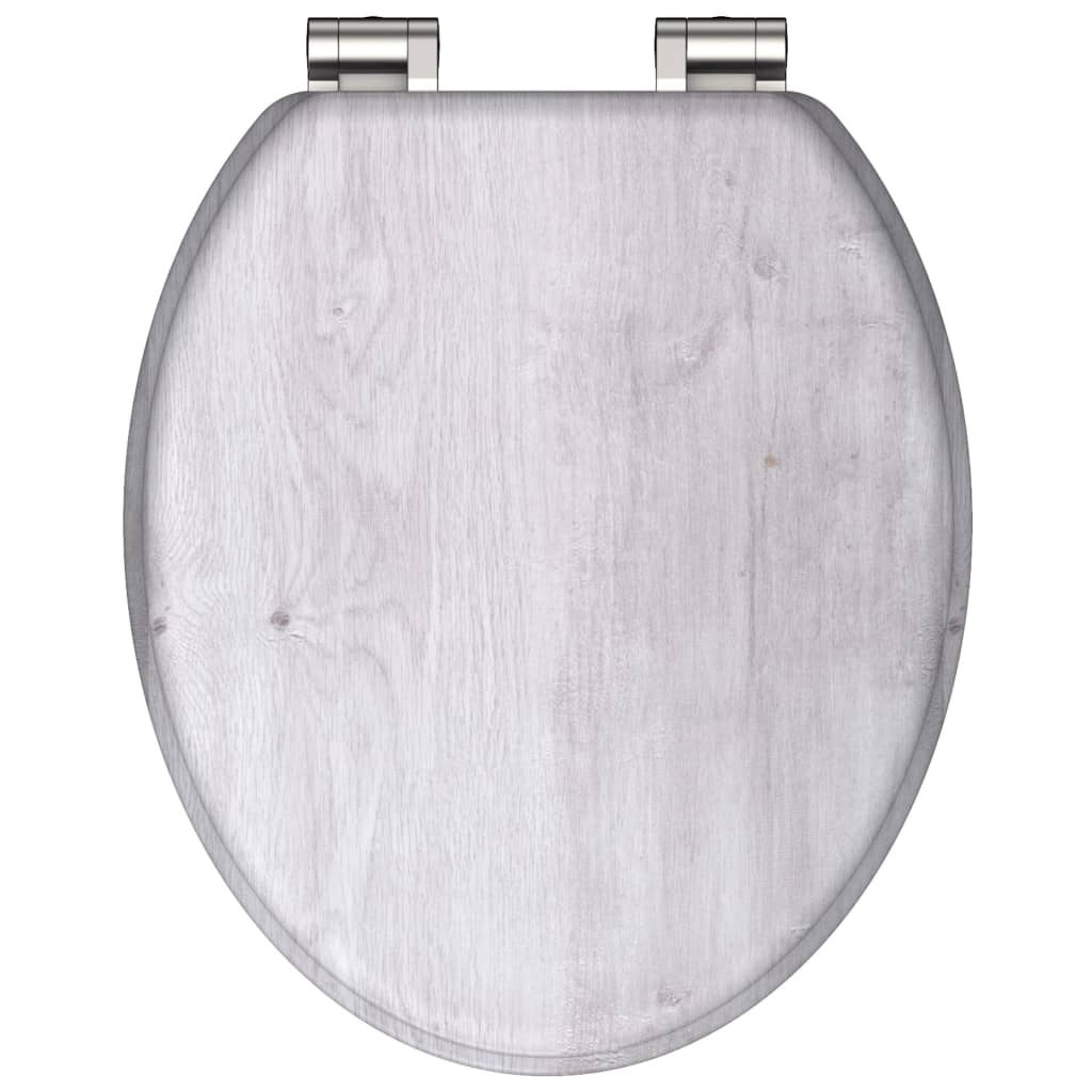 SCHÜTTE Toilet Seat with Soft-Close LIGHT WOOD MDF