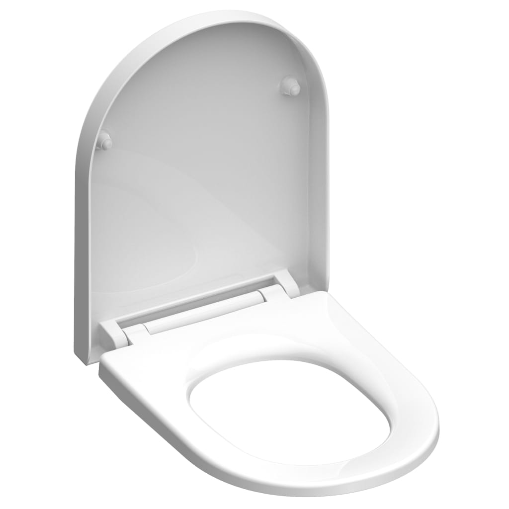 SCHÜTTE Duroplast Toilet Seat WHITE D-shape