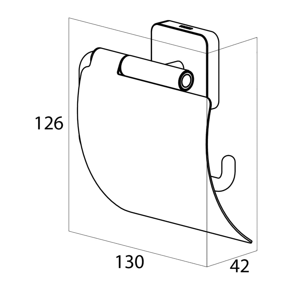 Tiger Toilet Roll Holder "Onu" with Cover Stainless Steel