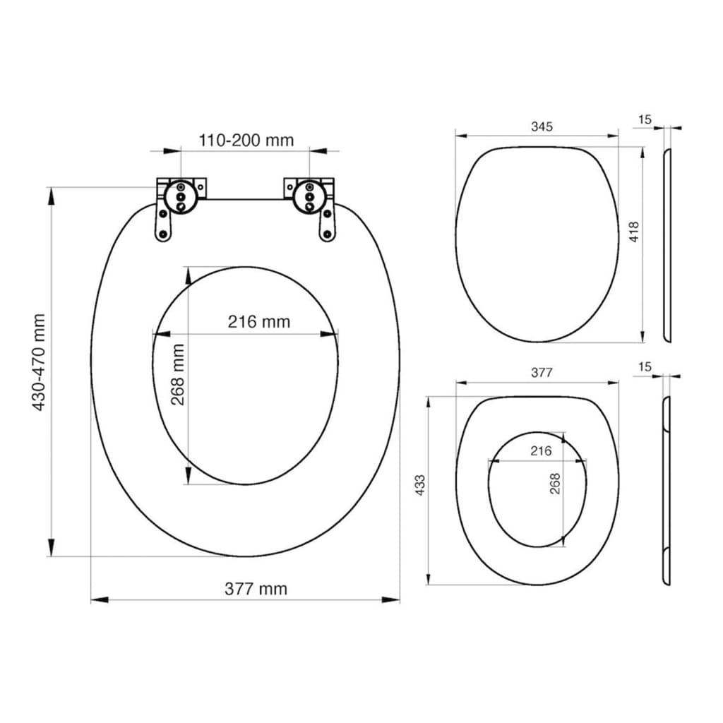 Tiger Soft-Close Toilet Seat Scaffold MDF Brown 252022546