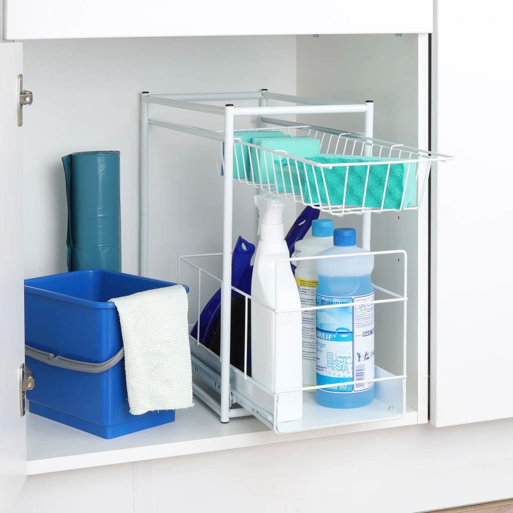 HI 2-Tier Storage Drawer White