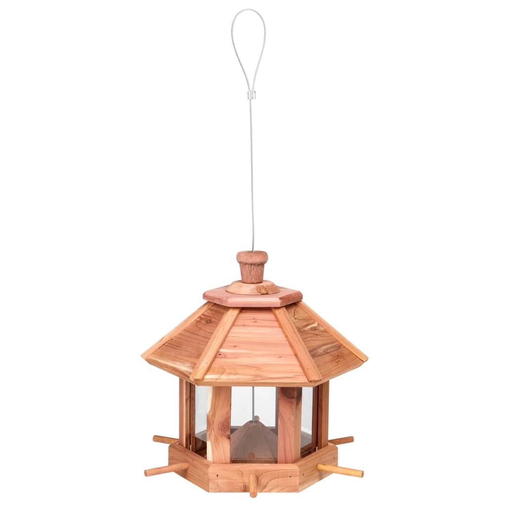 HI Hanging Bird Feeder Station Brown