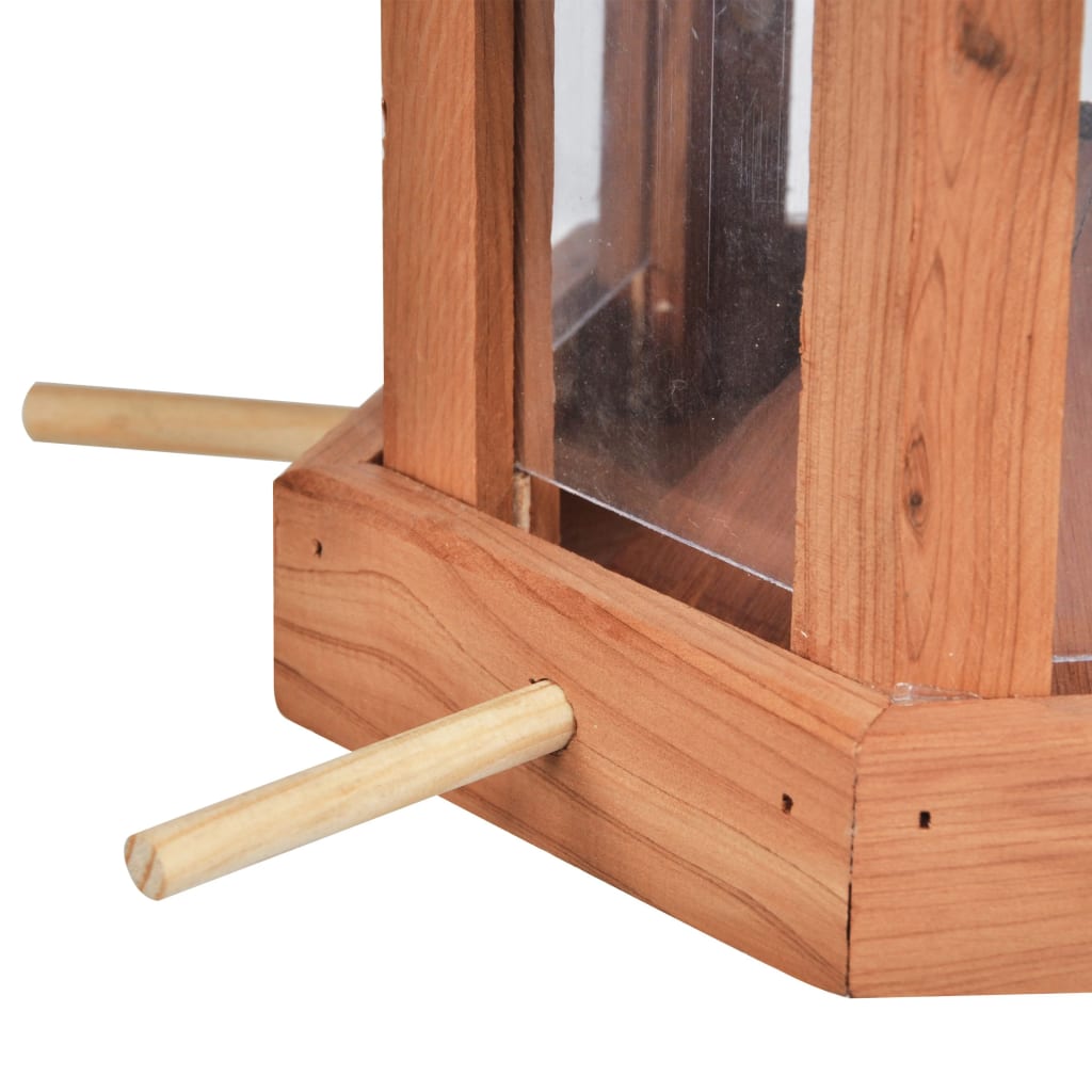 HI Hanging Bird Feeder Station Brown