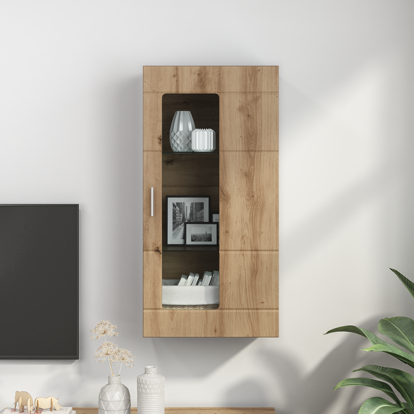 Wooden Cabinet Artisan Oak Engineered Wood