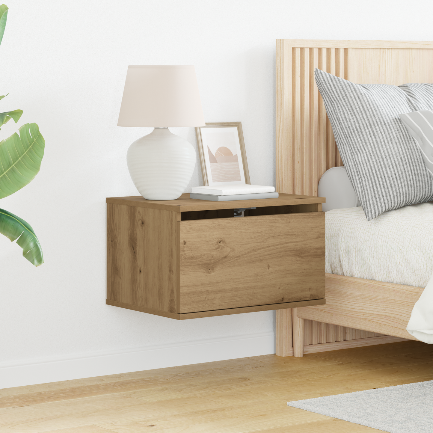 Wall-mounted Bedside Cabinet 2 pcs Artisan Oak 50 x 36 x 30 cm