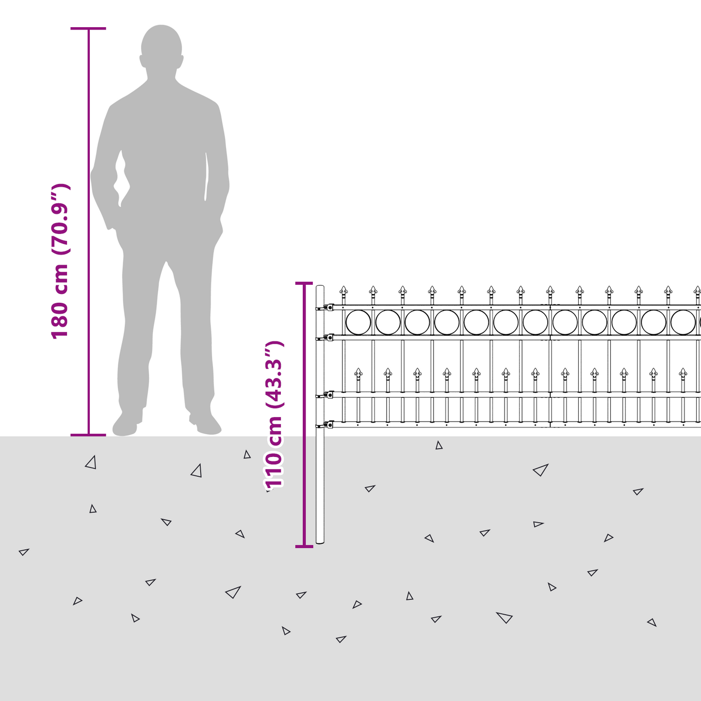 Spike Ring Fence HORST Black